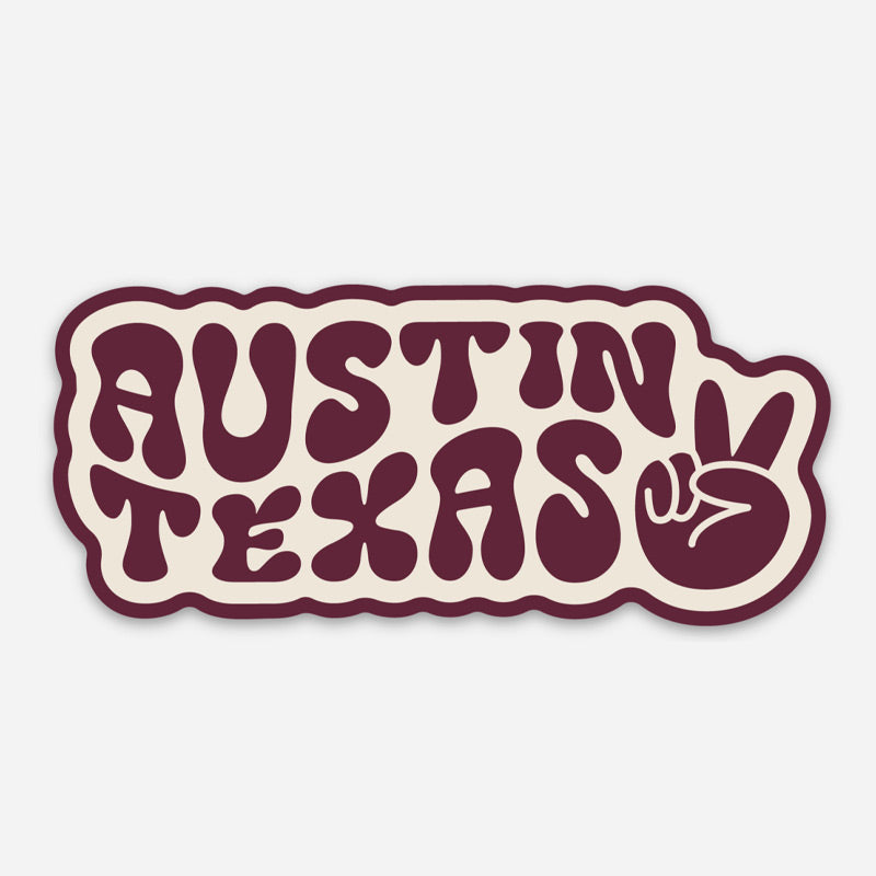 Funky Town Austin Texas Sticker