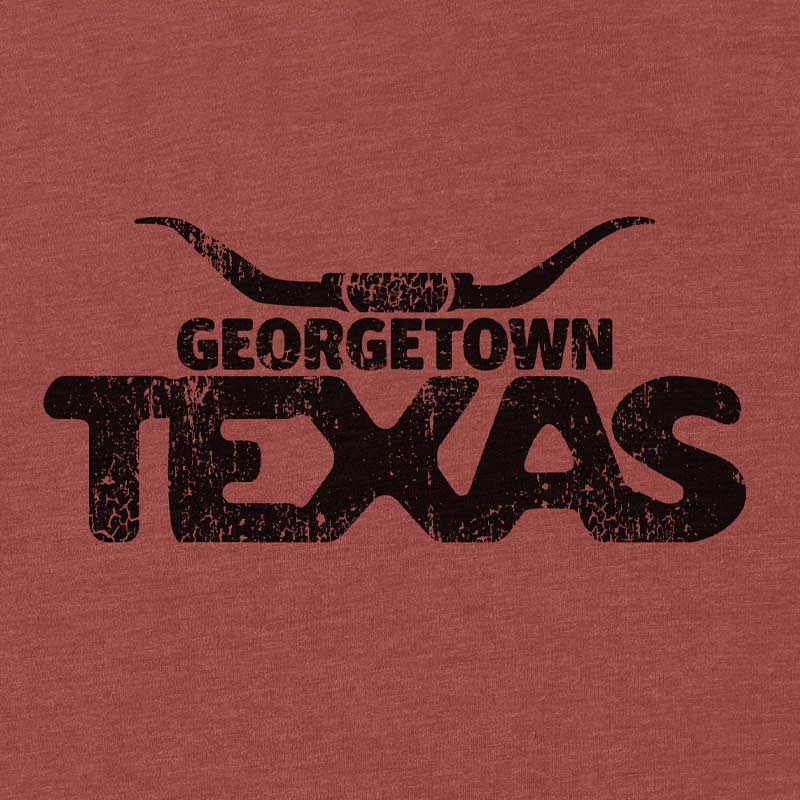 Georgetown, Texas Longhorn T-shirt, Clay tee with black ink