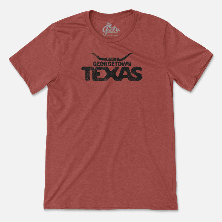 Georgetown Texas Longhorn T-shirt, Featuring a vintage ranch-style logo
