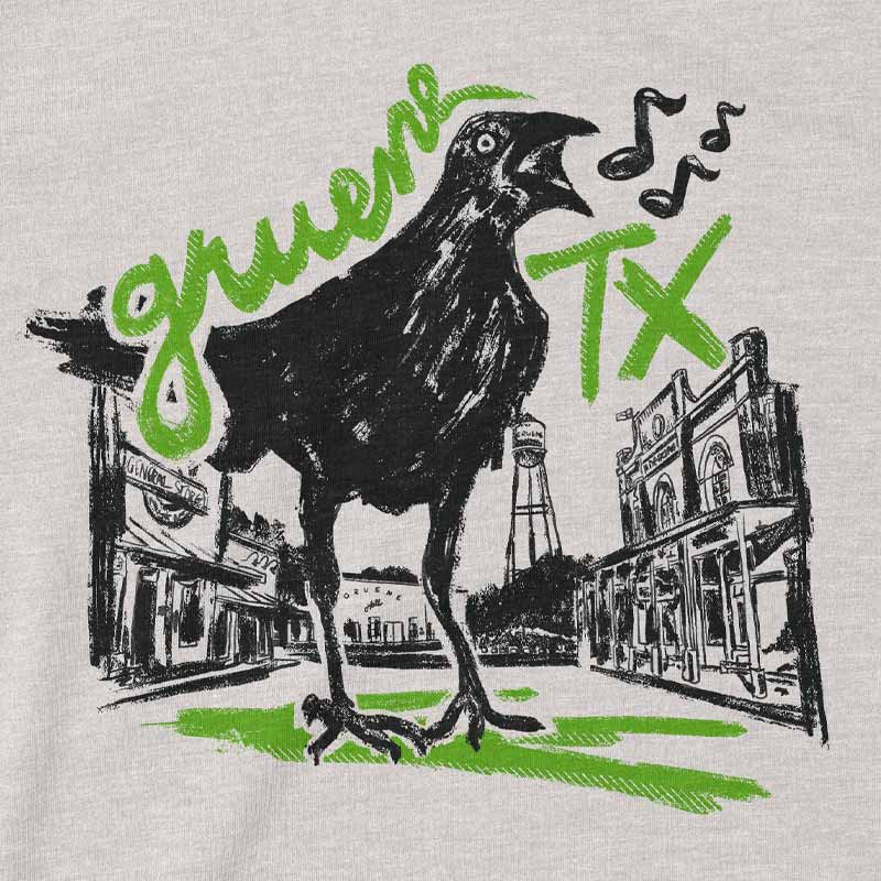 Gruene Grackle T-shirt, Gruene, Texas T-shirt