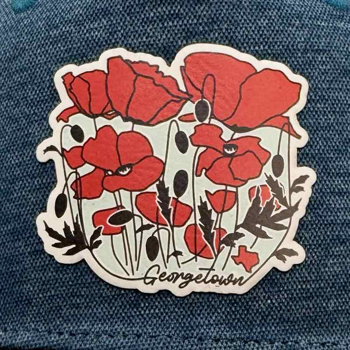 Georgetown Poppies Trucker Hat, LEGACY - Five-Panel Trucker Cap - ROADIE