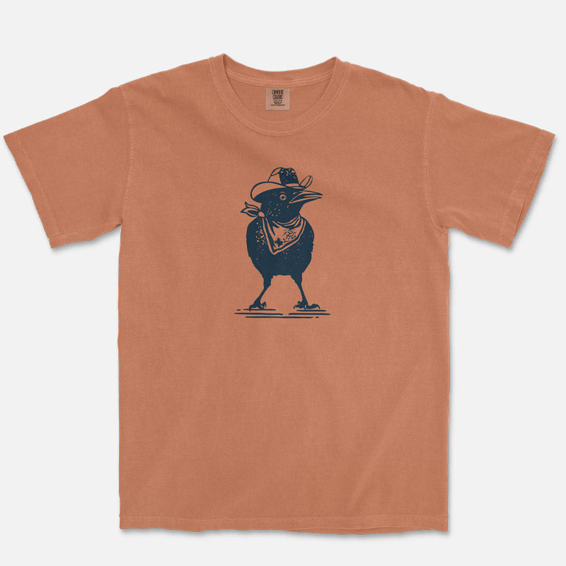 Honky Tonk Grackle t-shirt printed on Yam Comfort Colors 1717 garment-dyed tee