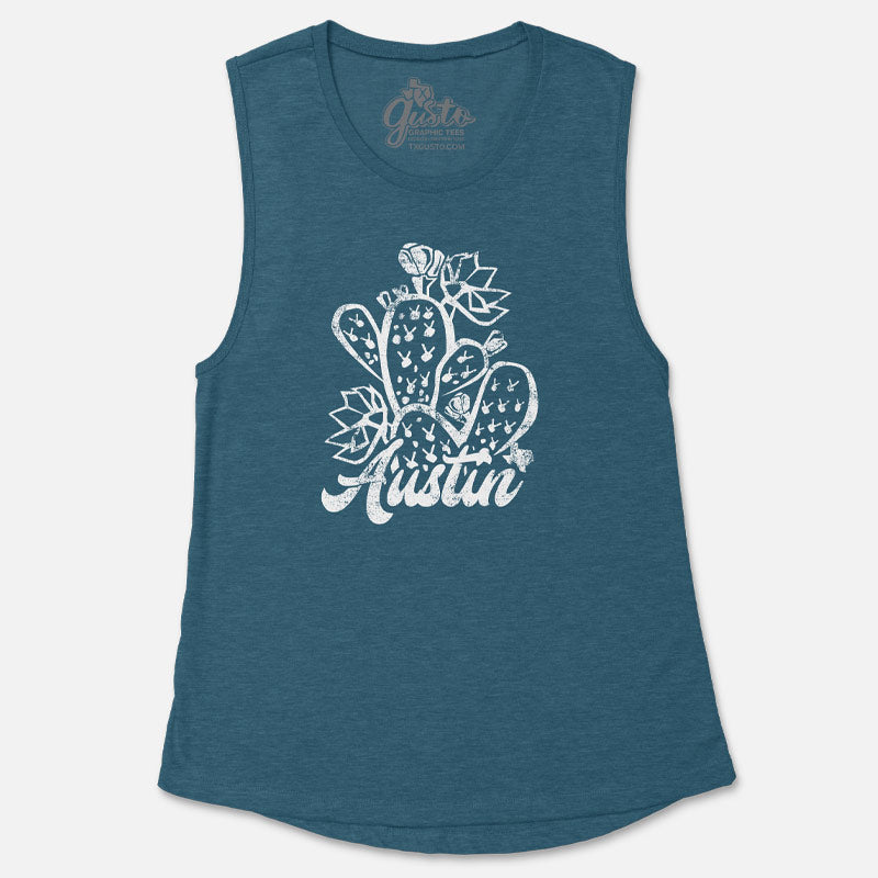 Prickly Pear Austin Women's Jersey Muscle Tank