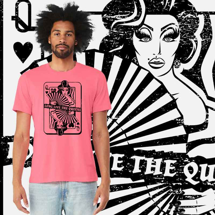 Drag Queen t-shirt with bold, colorful graphic celebrating pride, performance, and self-expression