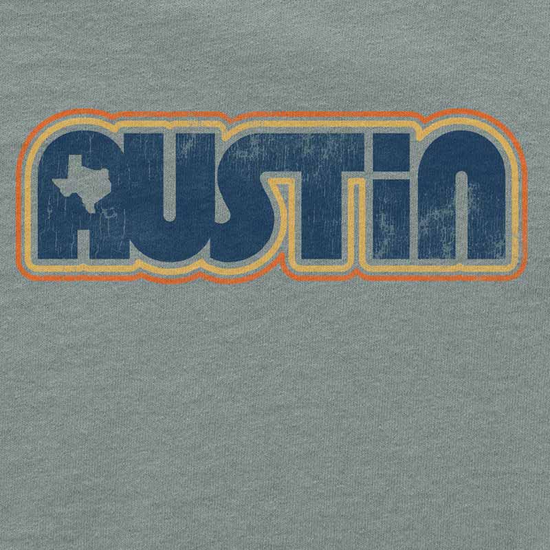 Retro Austin Toddler Tee, dusty blue
