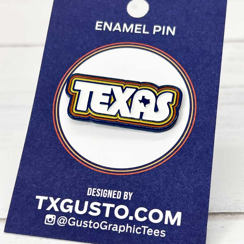 Retro Texas Enamel Pin
