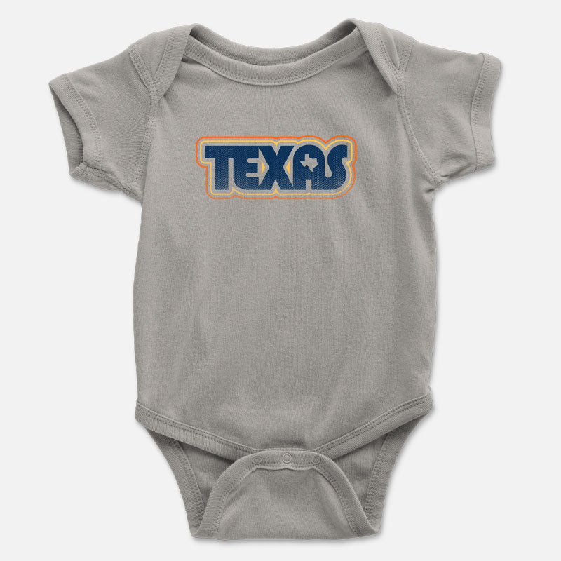 Retro Texas Baby Onesie, Texas baby Onesie, Austin, Texas baby