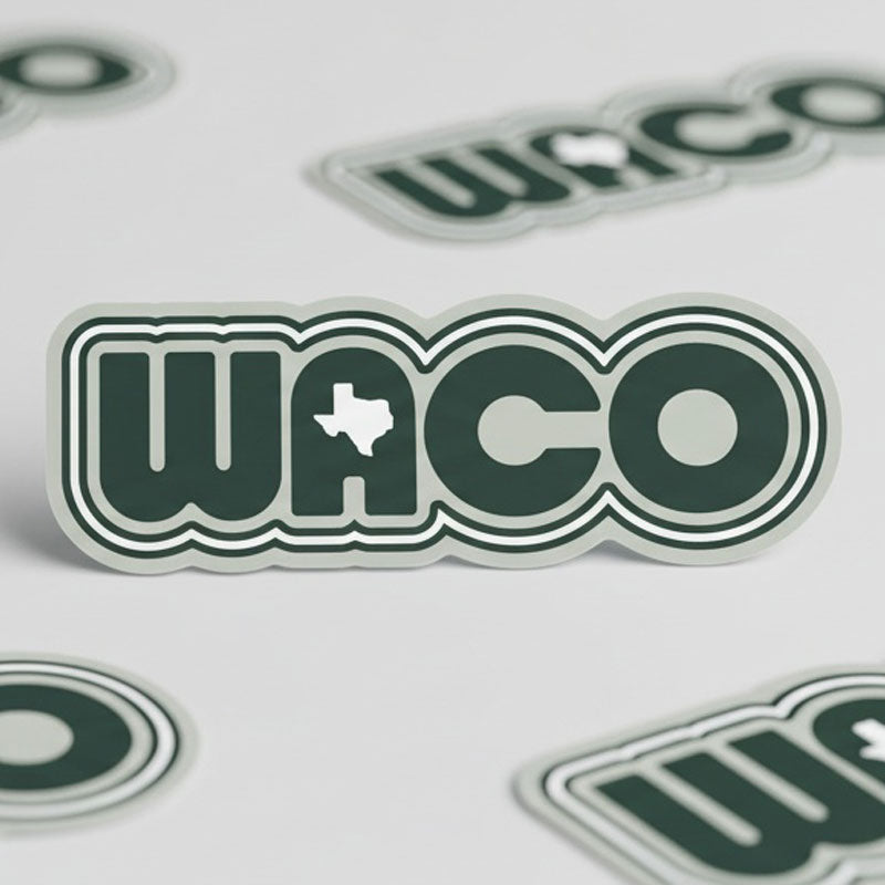 Waco logo with a Texas outline on a white background
