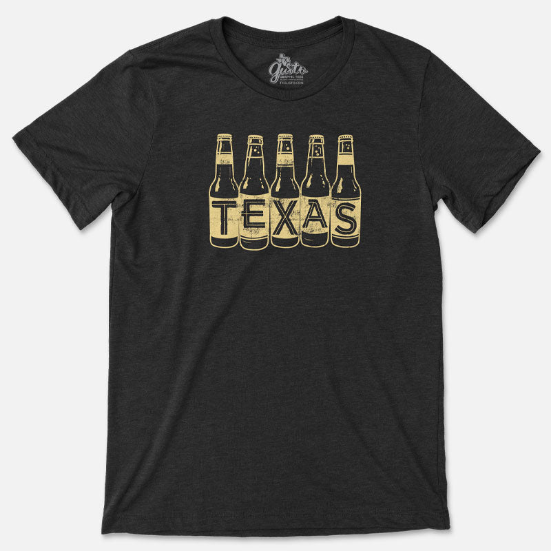 Texas Beer Bottle Graphic T-shirt