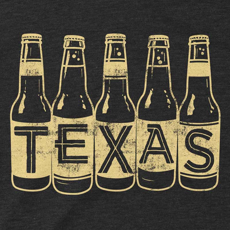 Texas Beer Bottle Graphic T-shirt