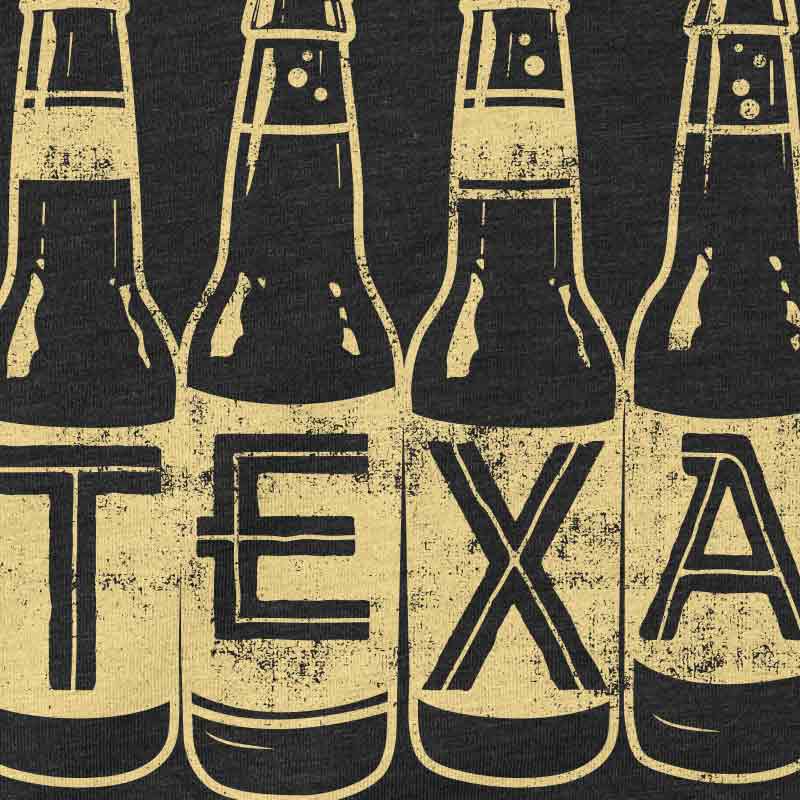Texas Beer Bottle Graphic T-shirt