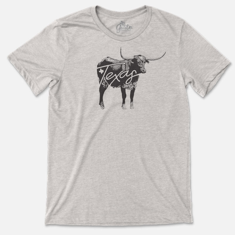 Texas Cattle Graphic T-shirt, longhorn graphic with Texas t-shirt