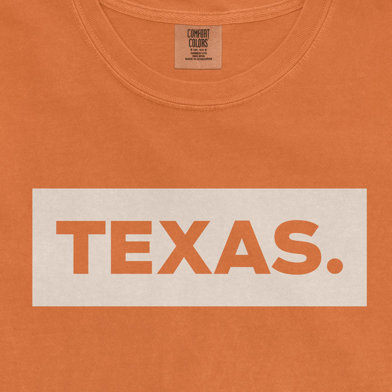 Texas font styled in a bold block design