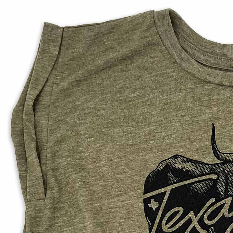 Texas Cattle Women's Rolled Cuffs Muscle T-Shirt