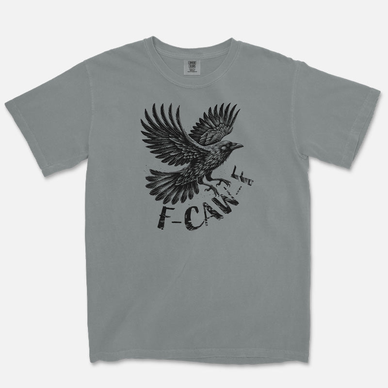 F-CAW-F Crow Comfort Colors 1717 Granite T-shirt