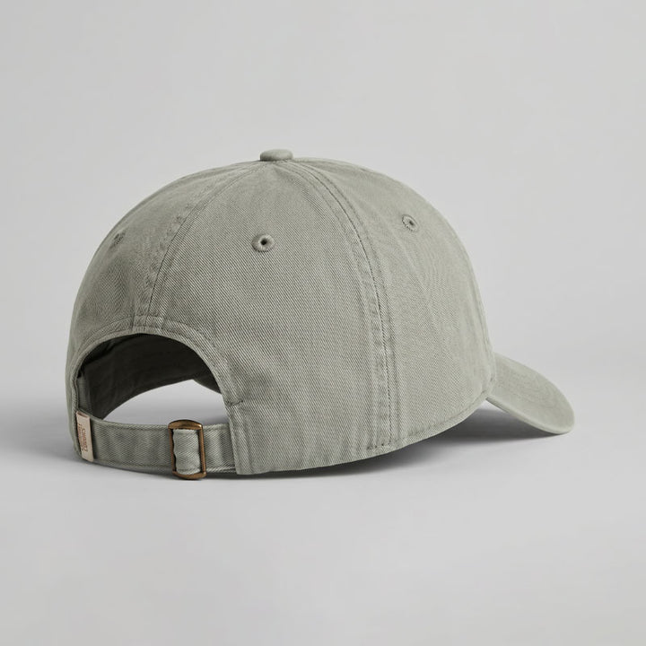 Back view of Austin Angler Hat showing adjustable closure and washed cotton texture