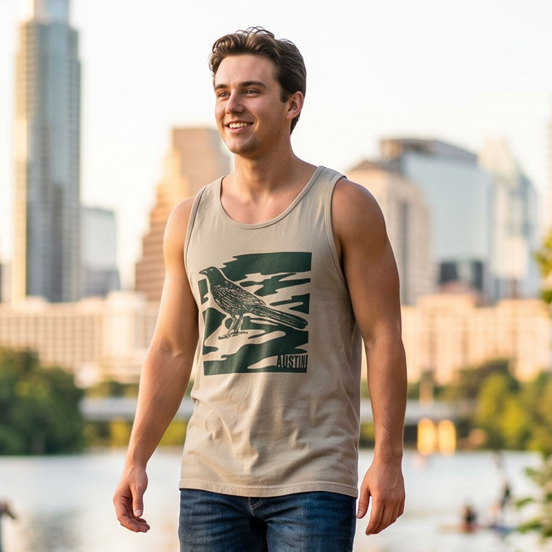 City Camo Austin Grackle Tank | Vintage Austin Tank