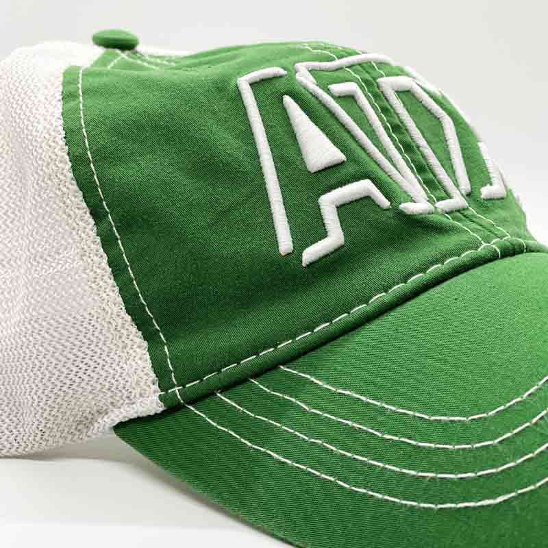 Listos! Verde! ATX Austin FC Trucker Hat, Austin, Texas, ATX Verde Vintage Trucker Cap, Green trucker hat