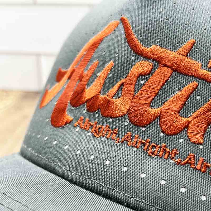 Alright Austin Trucker Cap, Longhorn Trucker Hat, Austin, Texas hat, Alright, Alright, Alright, Austin, Texas Trucker Snapback hat