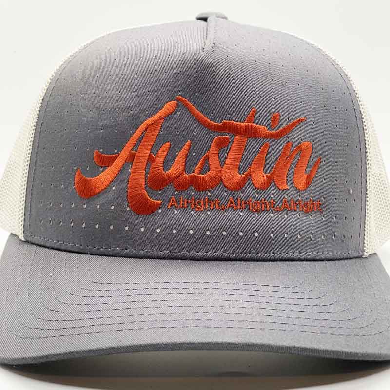 Alright Austin Trucker Cap, Longhorn Trucker Hat, Austin, Texas hat, Alright, Alright, Alright, Austin, Texas Trucker Snapback hat