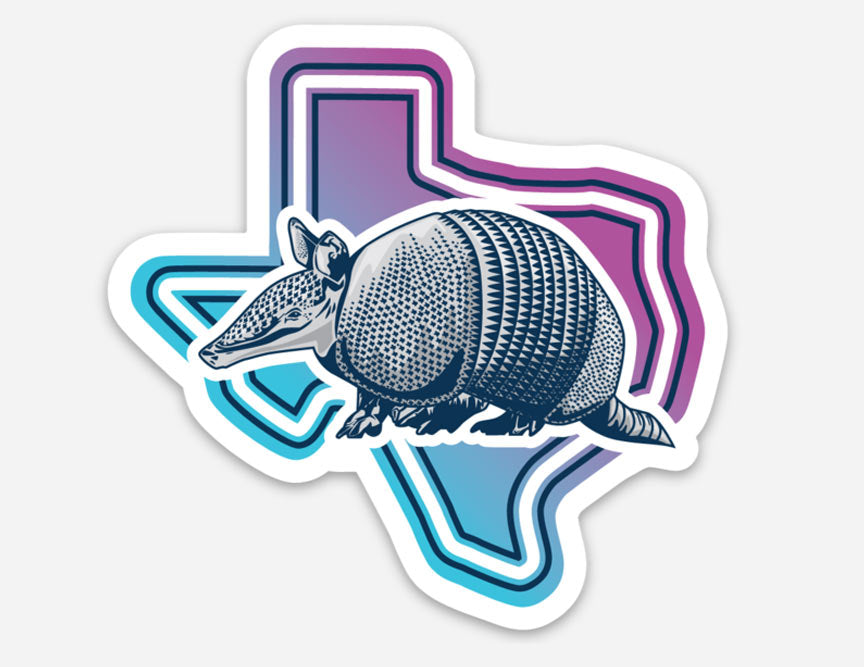 Armadillo Texas Sticker