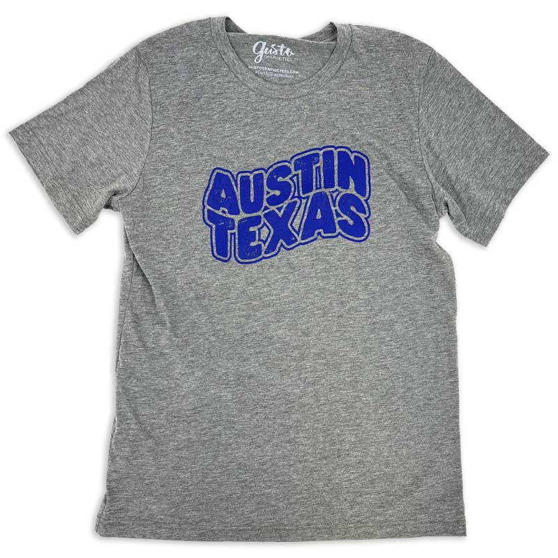 Austin Flow Graphic T-shirt, Grey t-shirt, Austin, Texas