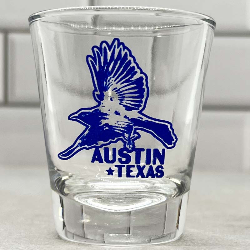 Austin Grackle 1.75oz Shot Glass