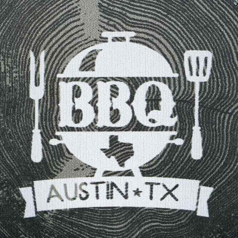 Texas BBQ Can Cooler, Texas Barbecue can Cooler, Texas Koozie,  Neoprene Can Cooler, Texas Beer Design designed by Gusto Graphic Tees