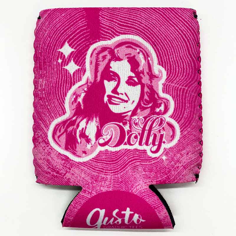 Pink Dolly Parton Koozie, Can cooler, can beverage holder, Dolly Koozie, great Dolly Parton gift, can holder, beer holder, 2 doors down lyrics, Dolly Parton lyrics, laughing and drinking and having a party, 2 doors down