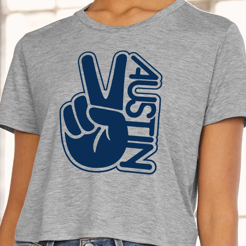 Groovy Austin, Texas Flowy Crop Top T-shirt