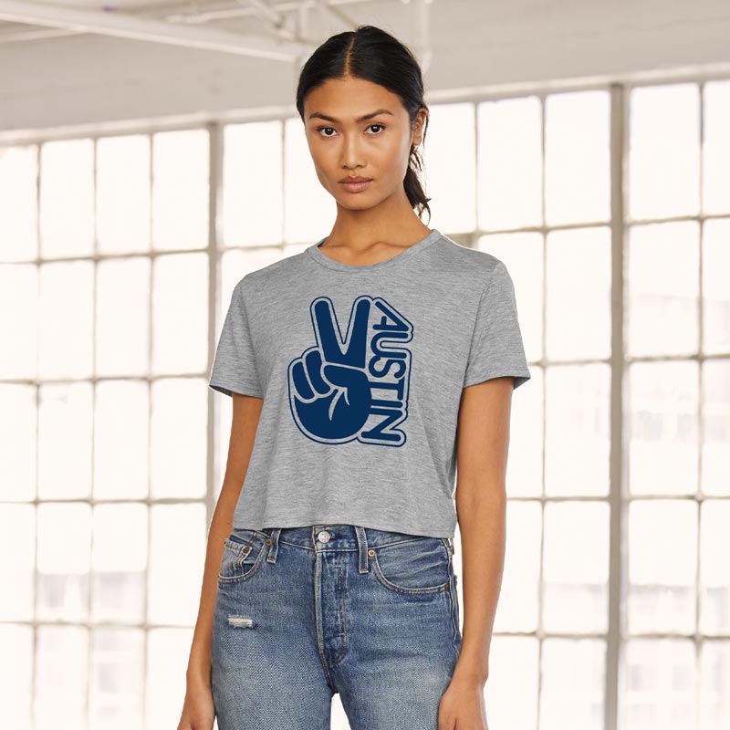 Groovy Austin, Texas Flowy Crop Top T-shirt