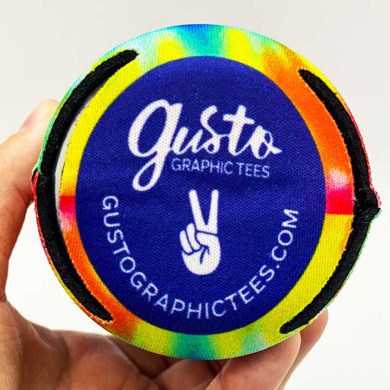 Groovy Austin Texas Can Cooler, Neoprene Can Cooler, Peace sign, Austin, Texas, Austin Koozie, Austin Neoprene Can Cooler, Austin, Texas, Tie Dye Can Cooler