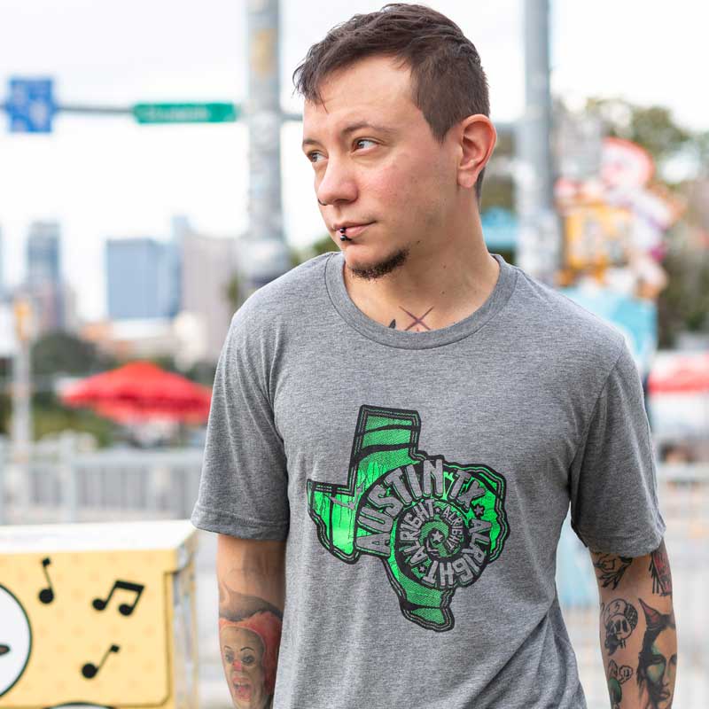 Listo! Verde! Let's Go! Austin FC t-shirt, Alright, Alright, Alright T-shirt, grey Austin shirt, Bella+canvas, Austin Texas