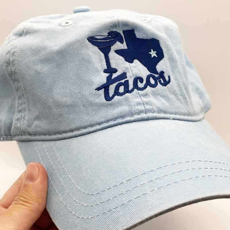 Margaritas, Texas, Tacos Adjustable Cap, Taco hat, Texas Dad hat, blue cap, Margaritas, Texas, Taco Adjustable Cap, Texas Cap