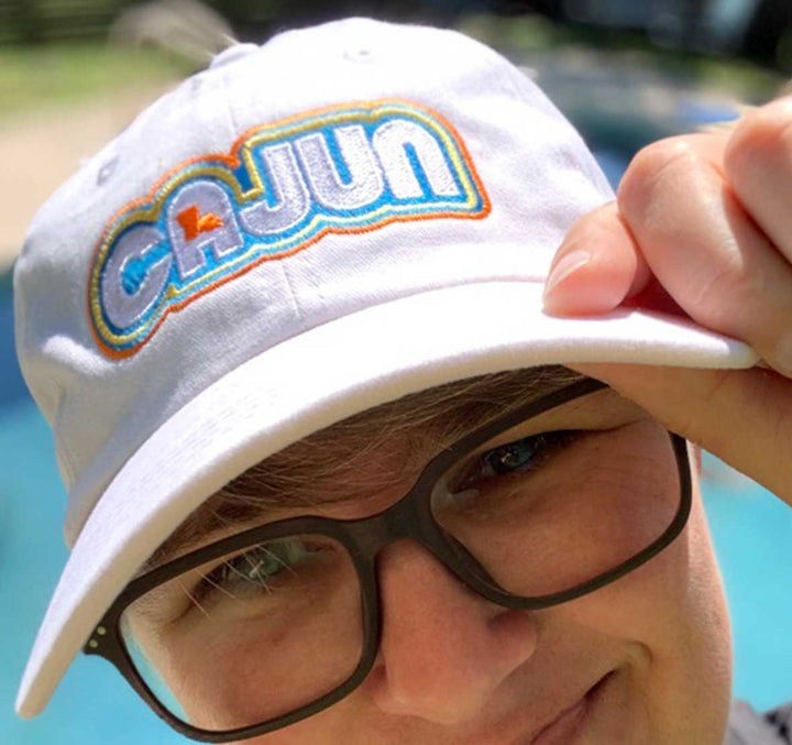 Retro Cajun Dad Hat by Gusto Graphic Tees - Louisiana hat, showing my cajun pride