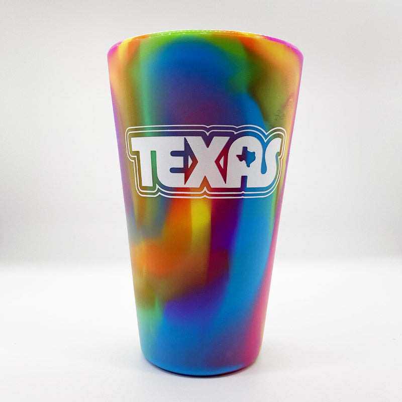 retro texas cup, texas cup, silicup, silicone, pint glass, texas pint glass, texas cup, texas glass