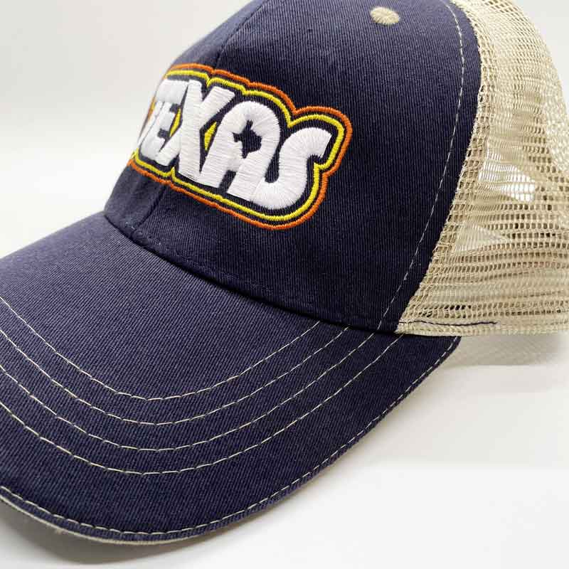 Retro Texas Trucker Cap by Gusto Graphic Tees, Texas Cap, Texas Hat