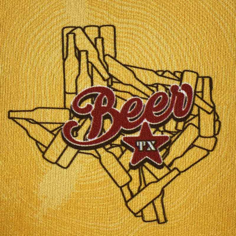 Texas Beer Can Cooler, Neoprene Can Cooler, Texas Beer Design designed by Gusto Graphic Tees