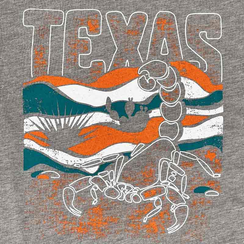 Texas Scorpion Youth T-shirt, Bella+Canvas 3413Y Athletic Grey, Texas Scorpion Youth T-shirt