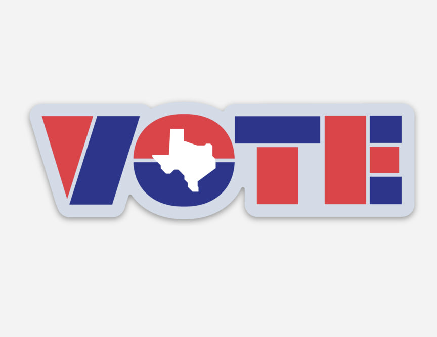 vote texas sticker, vote texas, vote, vote for change, texas, texas vote, cast your ballot, vote, sticker, vinyl sticker